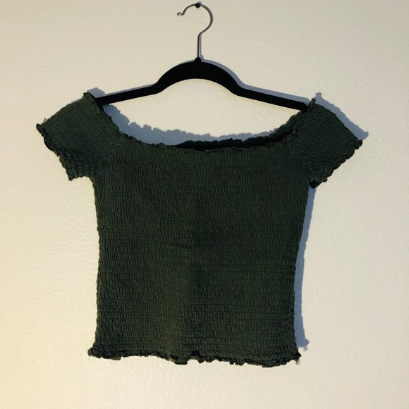 Hollister Tops - Hollister fitted off the shoulder crop top
